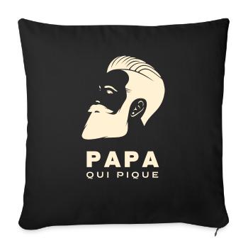 PAPA QUI PIQUE 1 - Housse de coussin décorative 45 x 45 cm - noir - Devant