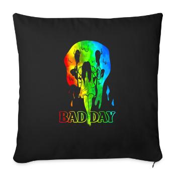 Vacation Late Summer Summer Vacation Holiday Sea Bad Day - Sofa pillowcase 17,3'' x 17,3'' (45 x 45 cm) - black - Front