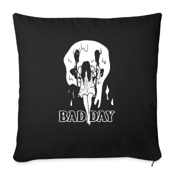 Vacation Late Summer Summer Vacation Holiday Sea Bad Day - Sofa pillowcase 17,3'' x 17,3'' (45 x 45 cm) - black - Front