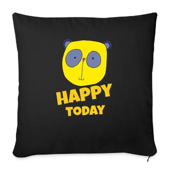 Koala heureux aujourd’hui - Housse de coussin décorative 45 x 45 cm - noir - Devant