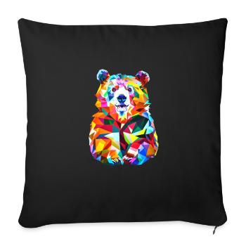 Polygon Bär - Sofakissenbezug 45 x 45 cm - Schwarz - Vorne