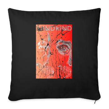 Orange surréaliste - Housse de coussin décorative 45 x 45 cm - noir - Devant
