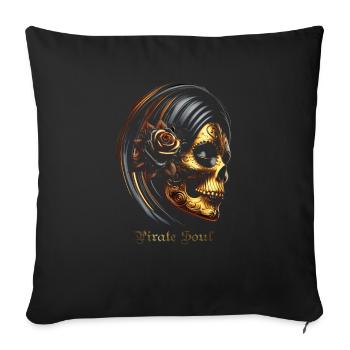 santa muerte - Housse de coussin décorative 45 x 45 cm - noir - Devant