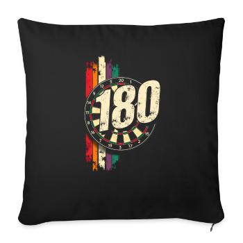 Fléchettes 180 Jeu de fléchettes Triple Dart Dartpfeil - Housse de coussin décorative 45 x 45 cm - noir - Devant