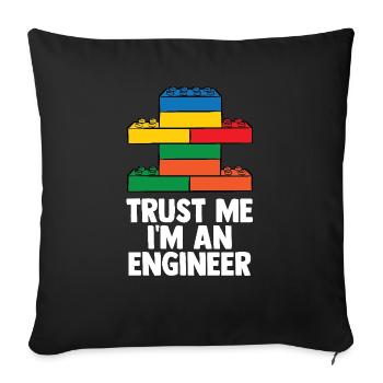 Brick Builder Toys Blocks Clamping Blocks Bricks - Sofa pillowcase 17,3'' x 17,3'' (45 x 45 cm) - black - Front