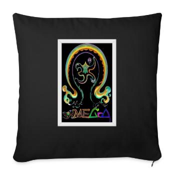 ॐMEGoA Logo 1# - Sofakissenbezug 45 x 45 cm - Schwarz - Vorne