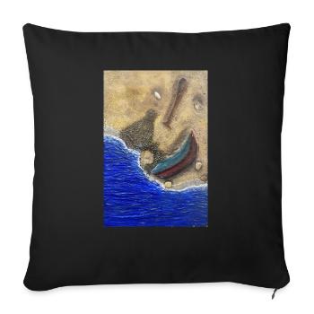Échouage Mystique Collection : Résonance - Sofa pillowcase 17,3'' x 17,3'' (45 x 45 cm) - black - Front