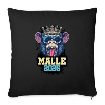 Malle 2025 Affe - Sofakissenbezug 45 x 45 cm - Schwarz - Vorne