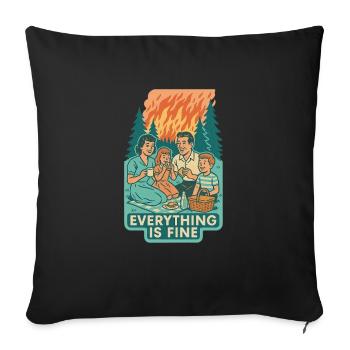 Crise climatique et ignorance - Housse de coussin décorative 45 x 45 cm - noir - Devant