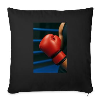Boxen - Handschuh - Sofakissenbezug 45 x 45 cm - Schwarz - Vorne