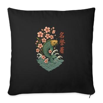 Koi Design - Sofakissenbezug 45 x 45 cm - Schwarz - Vorne