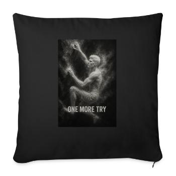 One more try. - Sofa pillowcase 17,3'' x 17,3'' (45 x 45 cm) - black - Front