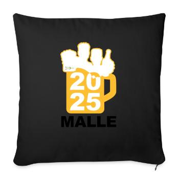 Bier Liga Logo Malle 2025 Maßkrug 2 - Sofakissenbezug 45 x 45 cm - Schwarz - Vorne
