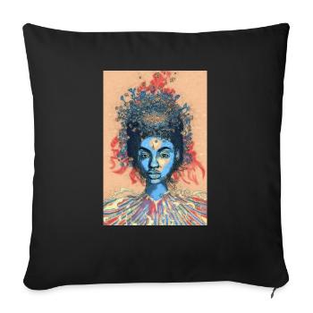 Wurzeln des Feuers - Sofakissenbezug 45 x 45 cm - Schwarz - Vorne