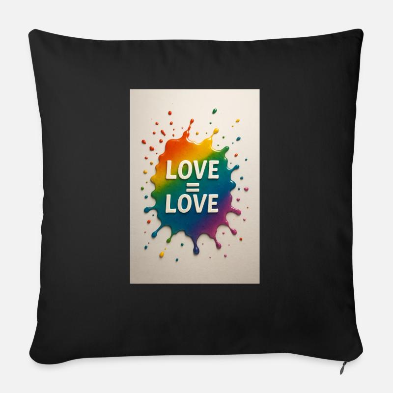 Love Is Love - Sofakissenbezug 45 x 45 cm - Schwarz