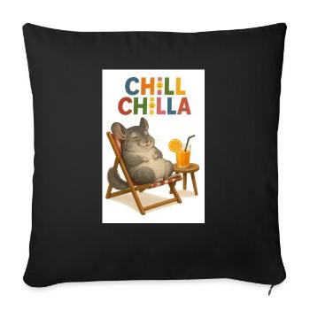 17 - Sofa pillowcase 17,3'' x 17,3'' (45 x 45 cm) - black - Front