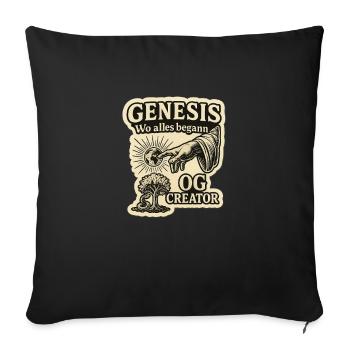 Genes. - Wo alles begann - Sofakissenbezug 45 x 45 cm - Schwarz - Vorne