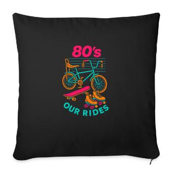 The 80’s – Our Rides in Neon Vibes - Sofakissenbezug 45 x 45 cm - Schwarz - Vorne