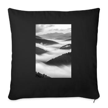 Murmures dans la brume - Housse de coussin décorative 45 x 45 cm - noir - Devant
