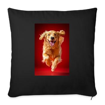 Flying Golden Joy - Sofa pillowcase 17,3'' x 17,3'' (45 x 45 cm) - black - Front