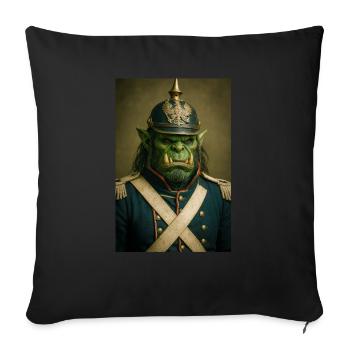 Orc Warlord in Ceremonial Dress - Sofa pillowcase 17,3'' x 17,3'' (45 x 45 cm) - black - Front