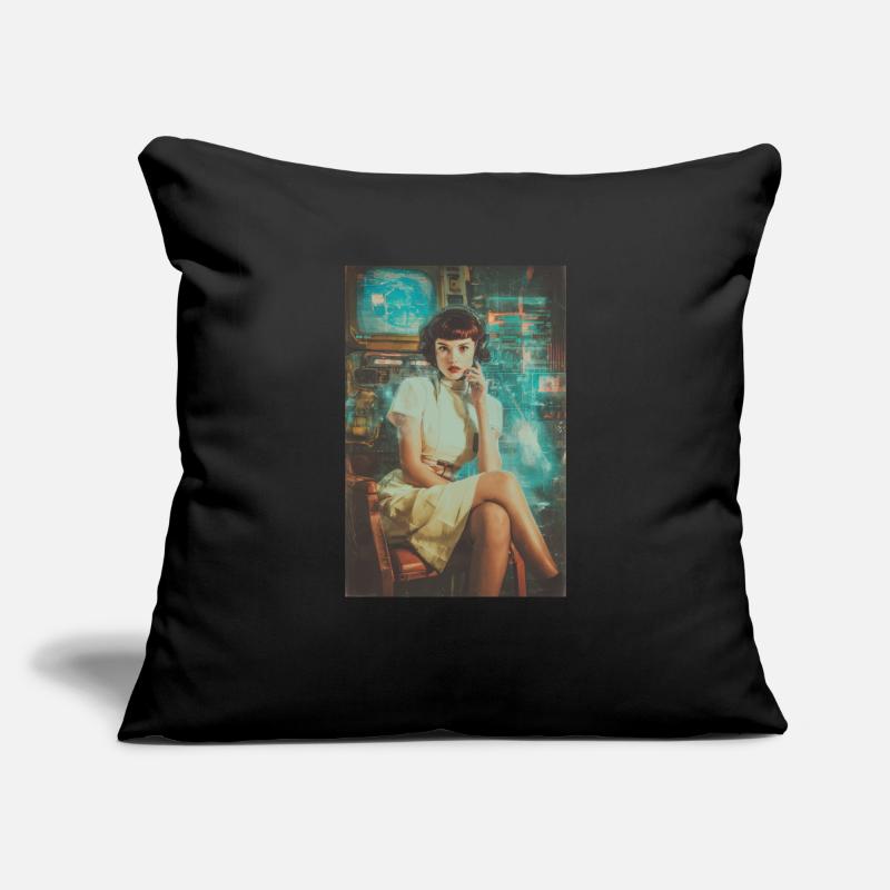 Retro Sci-Fi Operator Sofa pillowcase 17,3'' x 17,3'' (45 x 45 cm)
