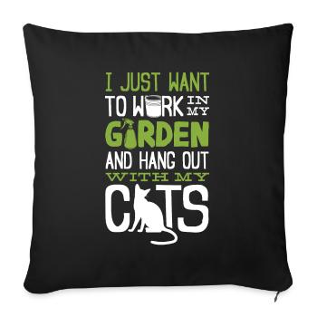 Horticulture Horticulturist Gardening - Sofa pillowcase 17,3'' x 17,3'' (45 x 45 cm) - black - Front