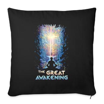 Le grand éveil de la conscience spirituelle. - Housse de coussin décorative 45 x 45 cm - noir - Devant