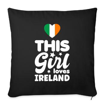 Ireland Flag Holiday Slogan Irish Flag Dublin - Sofa pillowcase 17,3'' x 17,3'' (45 x 45 cm) - black - Front