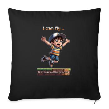 The 8bit Fly Guy - Sofakissenbezug 45 x 45 cm - Schwarz - Vorne