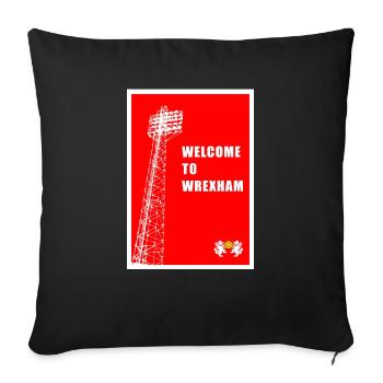 WELCOME TO WREXHAM - Sofa pillowcase 17,3'' x 17,3'' (45 x 45 cm) - black - Front