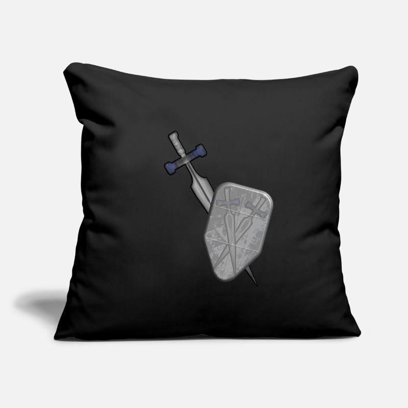 épée et bouclier Housse de coussin décorative 45 x 45 cm
