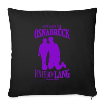 Osnabrück Football Family Gift - Sofa pillowcase 17,3'' x 17,3'' (45 x 45 cm) - black - Front