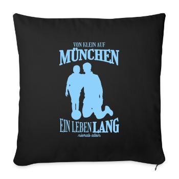 Cadeau de famille Munich Football - Housse de coussin décorative 45 x 45 cm - noir - Devant