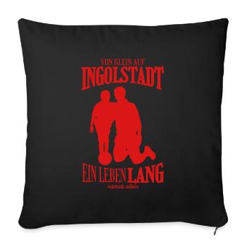 Ingolstadt Football Cadeau de famille - Housse de coussin décorative 45 x 45 cm - noir - Devant