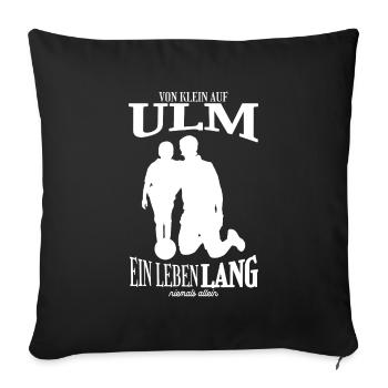 Ulm Football Tradition Gift - Sofa pillowcase 17,3'' x 17,3'' (45 x 45 cm) - black - Front