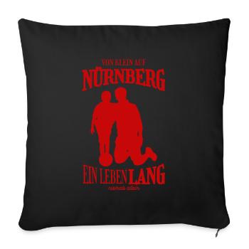 Nürnberg Fußball Tradition Geschenk - Sofakissenbezug 45 x 45 cm - Schwarz - Vorne