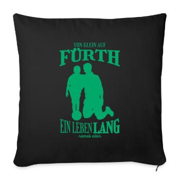 Fürth Fußball Tradition Geschenk - Sofakissenbezug 45 x 45 cm - Schwarz - Vorne