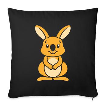 wallaby - Housse de coussin décorative 45 x 45 cm - noir - Devant