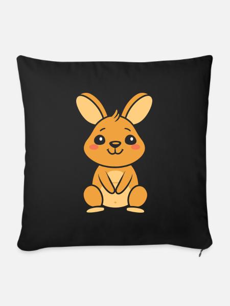 Wallaby - Sofakissenbezug 45 x 45 cm - Schwarz