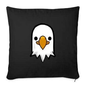 Falcon gets lost - Sofa pillowcase 17,3'' x 17,3'' (45 x 45 cm) - black - Front