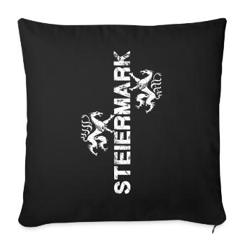 Steiermark - Sofakissenbezug 45 x 45 cm - Schwarz - Vorne