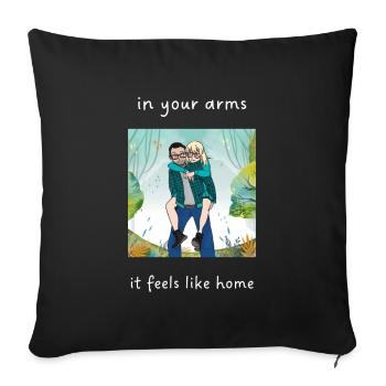 Home white - Sofakissenbezug 45 x 45 cm - Schwarz - Vorne