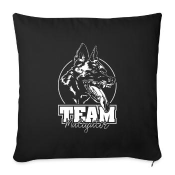 TEAM MALIGATOR Malinois Hundesport Hunde Wilsigns - Sofakissenbezug 45 x 45 cm - Schwarz - Vorne