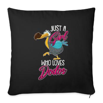 Lustiger Dodo Spruch Mauritius Vogel - Sofakissenbezug 45 x 45 cm - Schwarz - Vorne