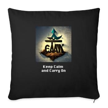 Keep Calm / Beruhig dich - Relaxen Shirt , Chillen - Sofakissenbezug 45 x 45 cm - Schwarz - Vorne
