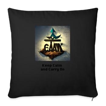 Keep Calm / Beruhig dich - Relaxen Shirt , Chillen - Sofakissenbezug 45 x 45 cm - Schwarz - Vorne