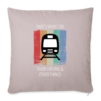 Train Railway Railroad Worker Trains Train Driver - Sofa pillowcase 17,3'' x 17,3'' (45 x 45 cm) - light taupe - Front