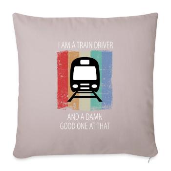 Train Railway Railroad Worker Trains Train Driver - Sofa pillowcase 17,3'' x 17,3'' (45 x 45 cm) - light taupe - Front