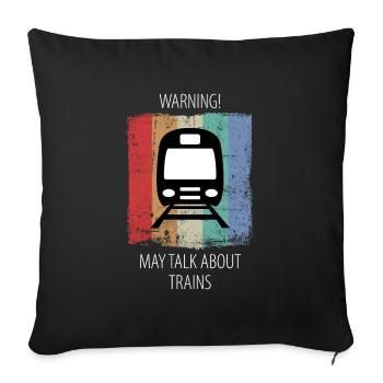 Train Railway Railroad Worker Trains Train Driver - Sofa pillowcase 17,3'' x 17,3'' (45 x 45 cm) - black - Front